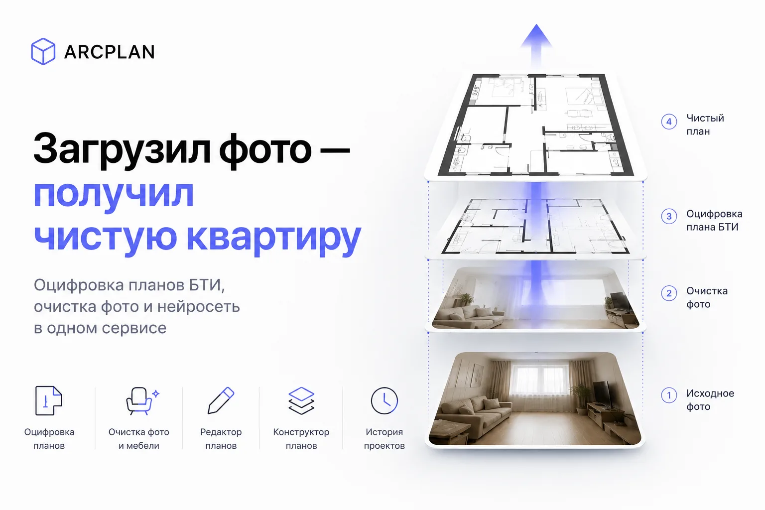 Что уже умеет ARCPLAN?

Собрали короткий разбор текущего функционала сайта: оцифровка планов, очистк