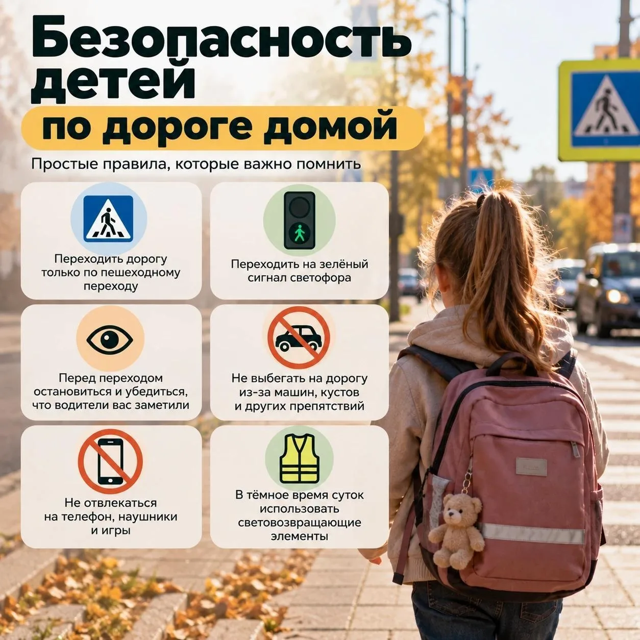 🚸 Дорога домой — привычный маршрут, на котором важно не терять внимательность.