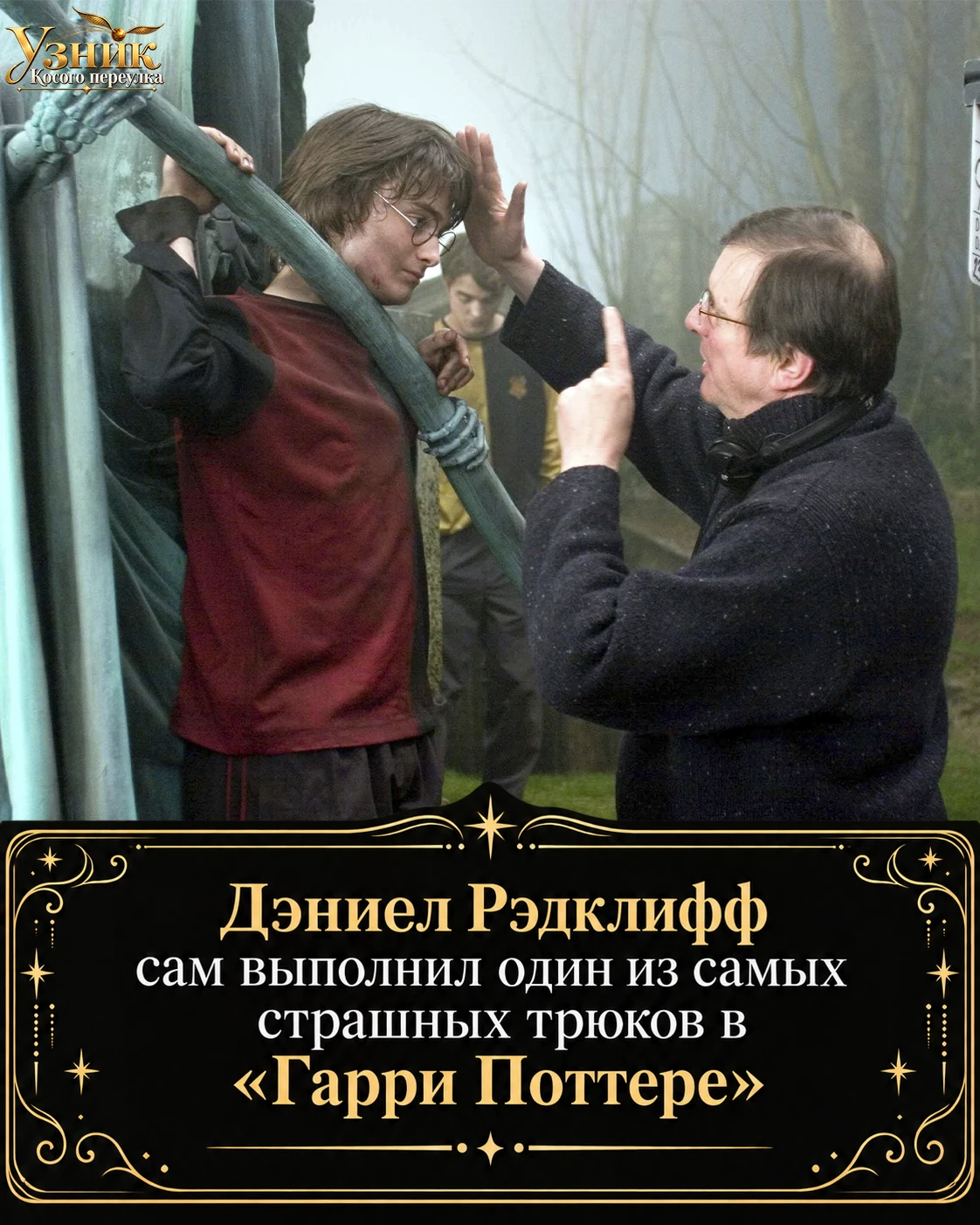Дэниел Рэдклифф сам выполнил один из самых страшных трюков Гарри Поттера ⚡️