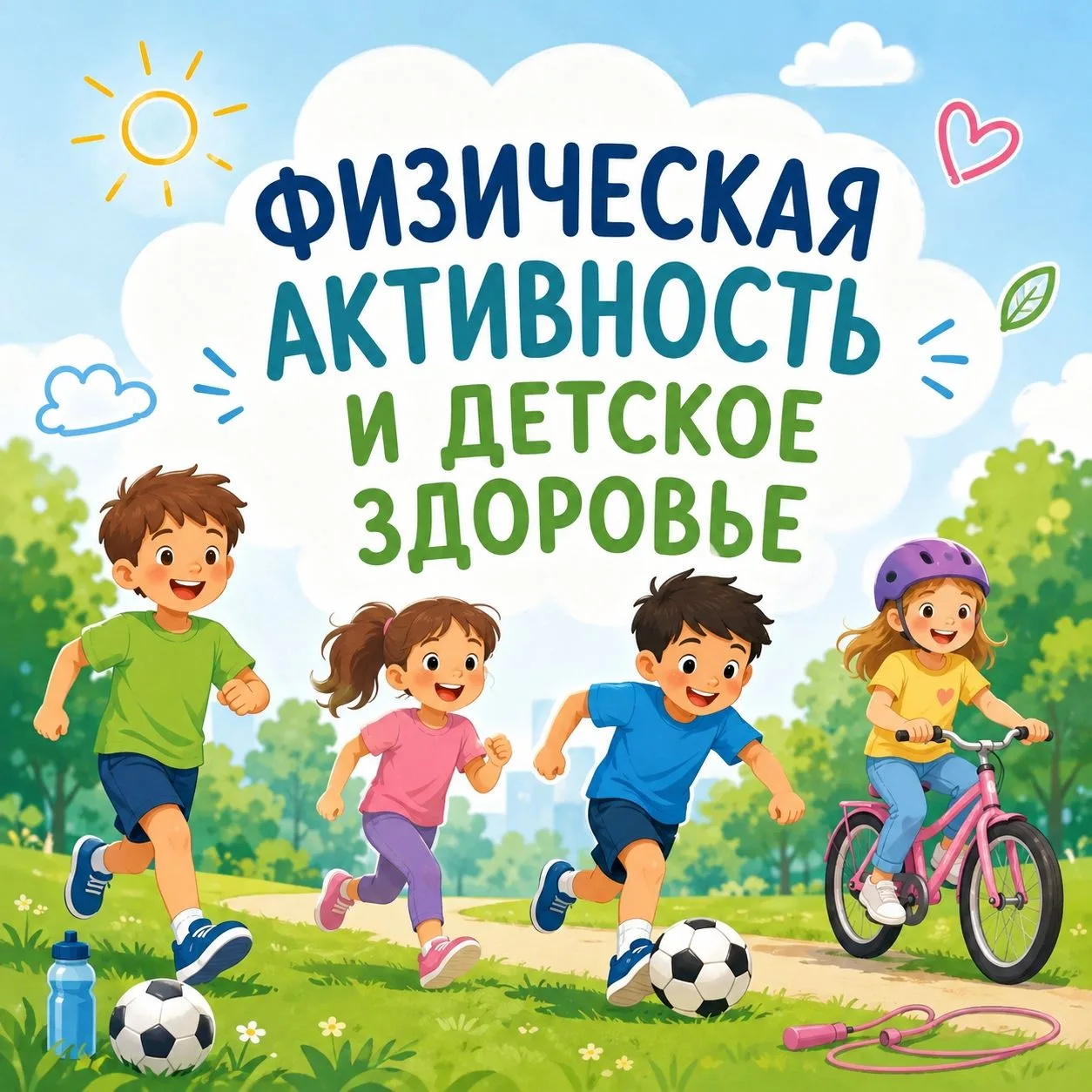 🏃 Физическая активность и детское здоровье 💚🌱 Движение — важная часть здоровья ребёнка!