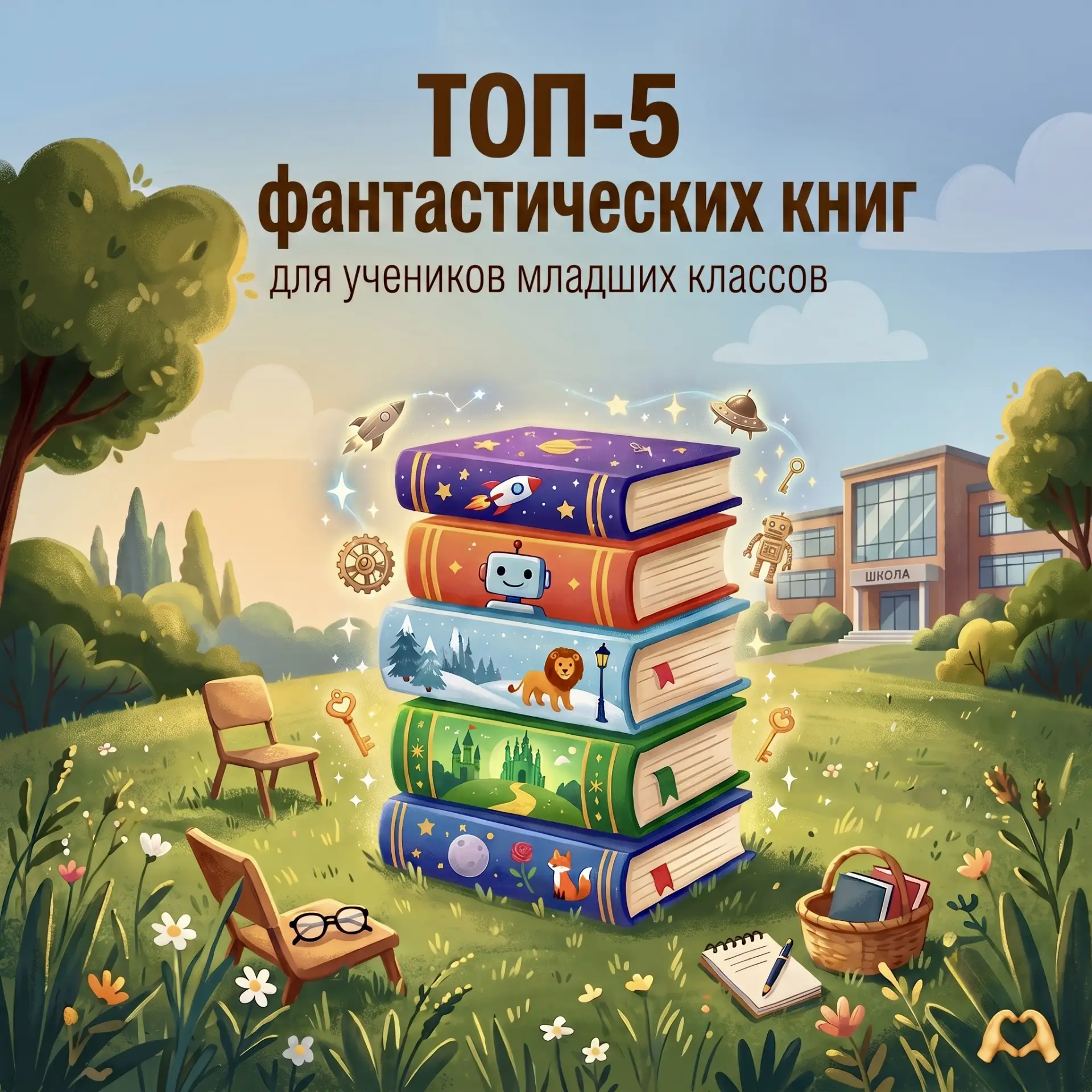 ТОП-5 фантастических книг для учеников младших классов

📚 Лето — лучшее время для книжных путешеств