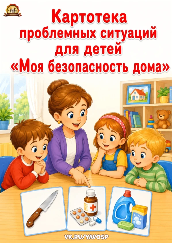 Картотека проблемных ситуаций с иллюстрациями для обсуждения с детьми «Моя безопасность...