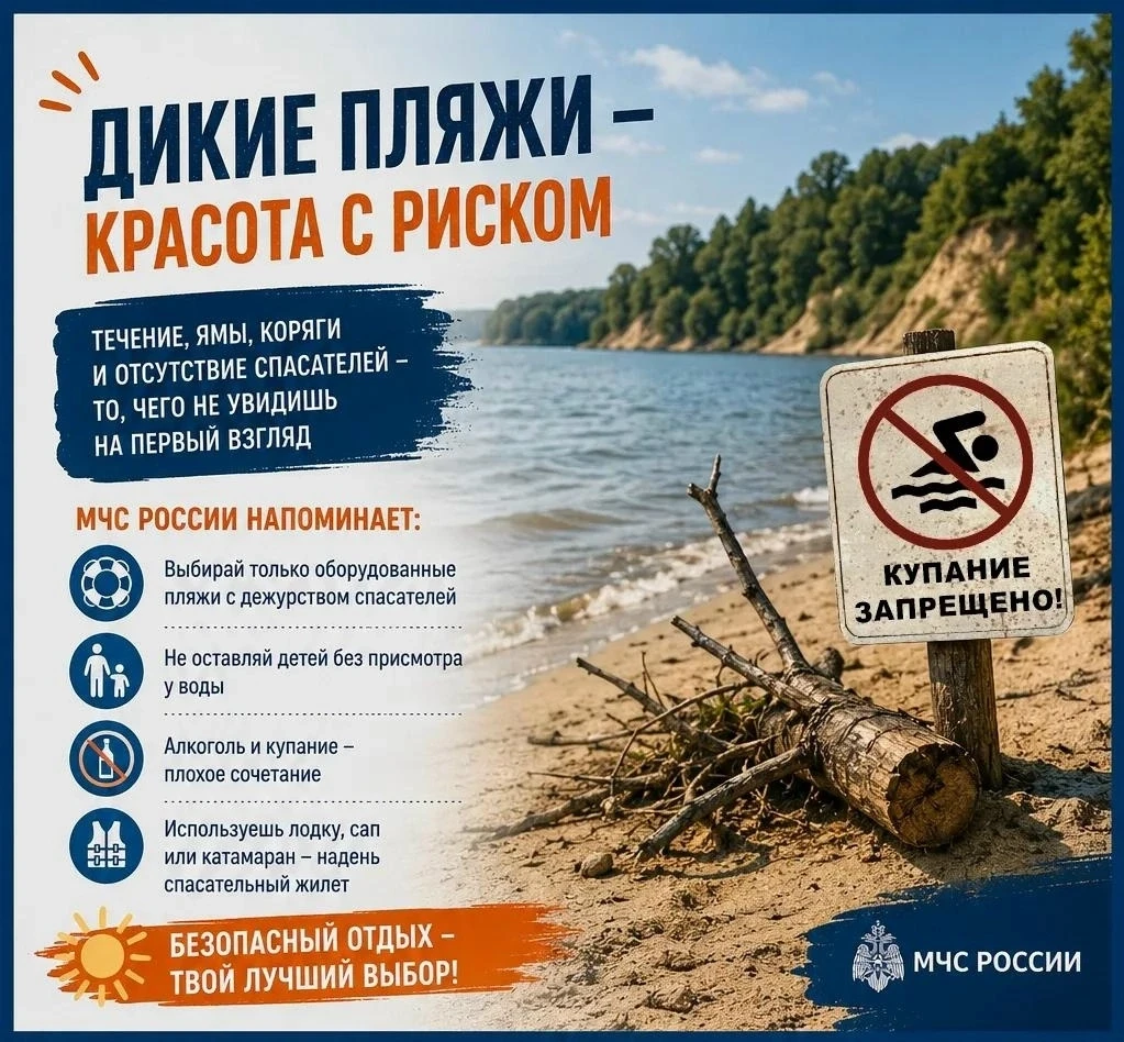 ❗За красивым видом могут скрываться опасности 
 
🏖 Летом так хочется выбраться к воде и отдохнуть н