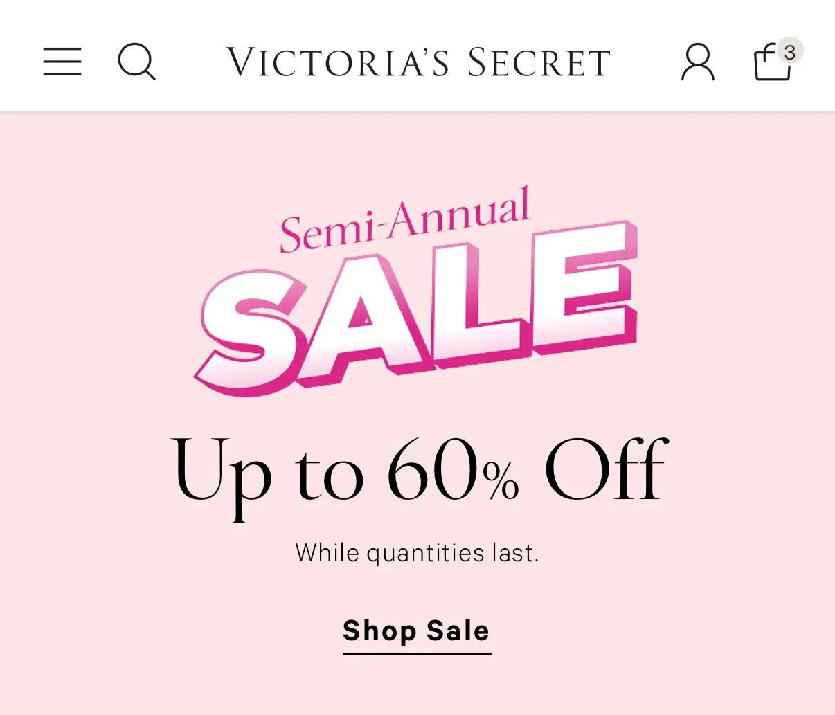 💥До -60% на Victoria’s Secret 

Ссылочка на раздел: https://www.victoriassecret.com/us/vs/sale?bran