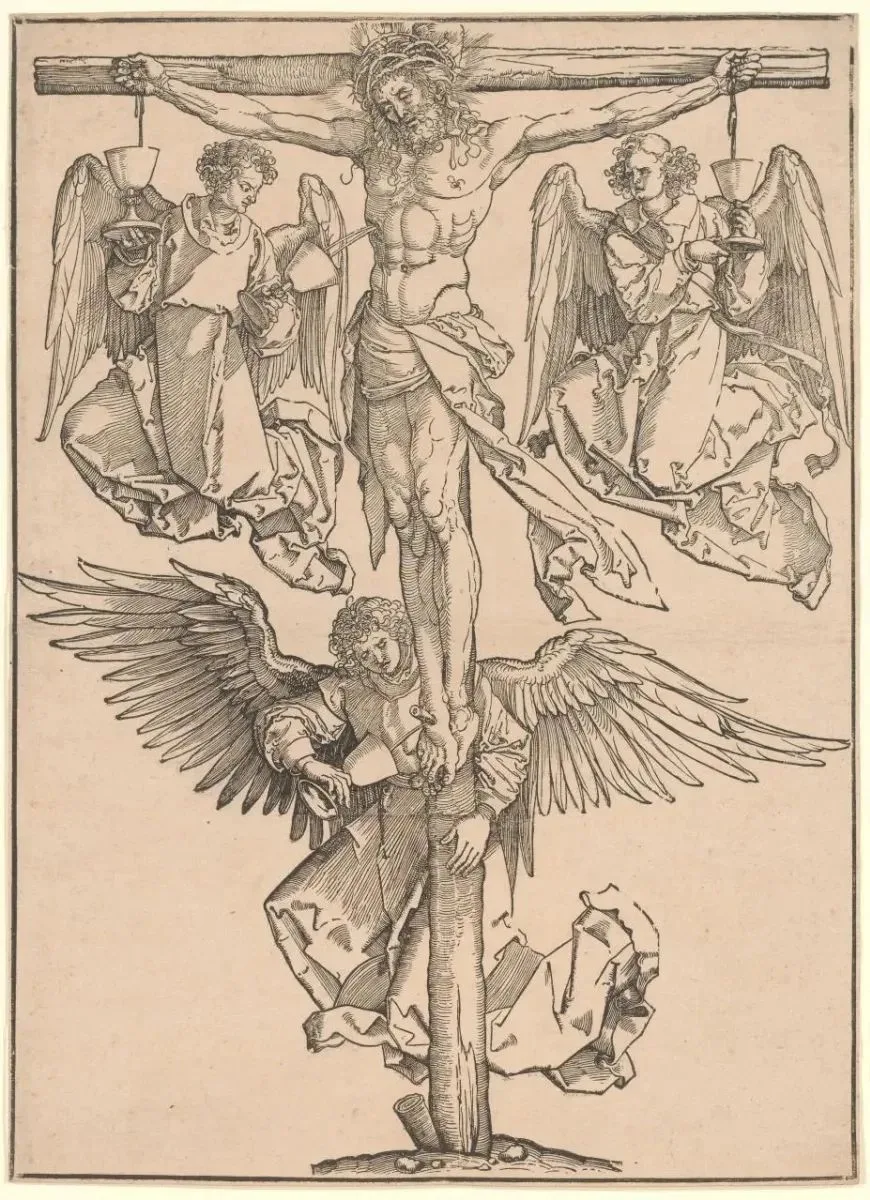 Альбрехт Дюрер

«Христос на кресте с тремя ангелами» (Christus am Kreuz mit den drei Engeln), ок. 15