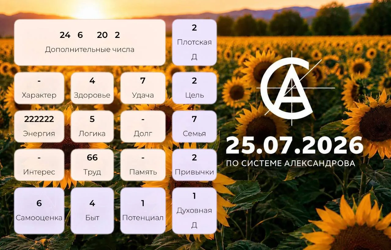 Прогноз на 25 июля

«20 2» в основе хороший день для энергетических практик, учитесь сегодня управля