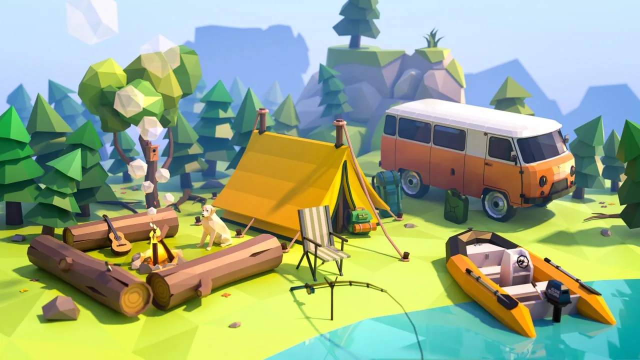 Camping │ LowPoly Art