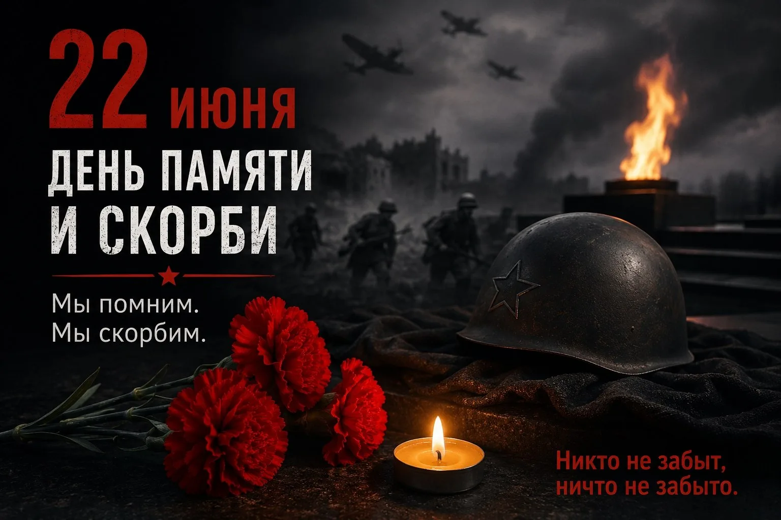 🕯 22 июня по всей России пройдёт минута молчания

Она начнётся в 12:15 по московскому времени — име