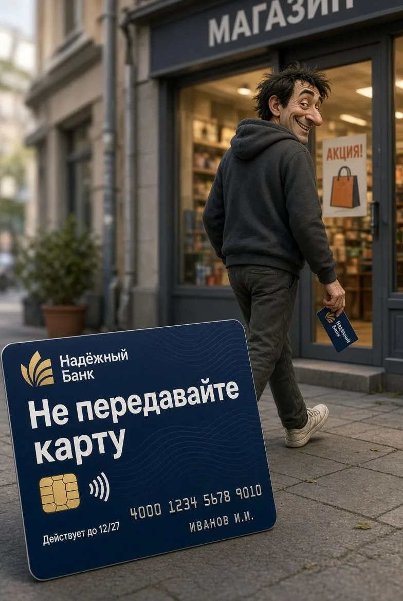 Сколько раз говорили: не давайте карту. Даже знакомым. Даже «на пять минут». Даже если ...