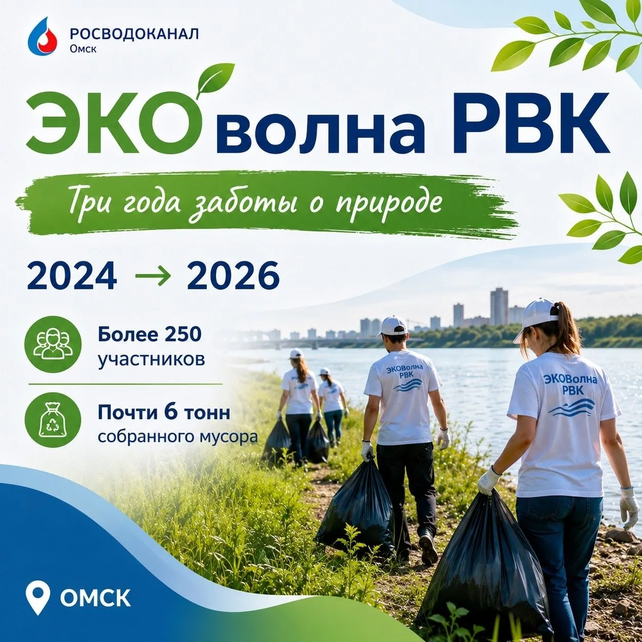 🌿Уже три года подряд ежегодная акция «ЭКОволна РВК» объединяет сотрудников, студентов и неравнодушн