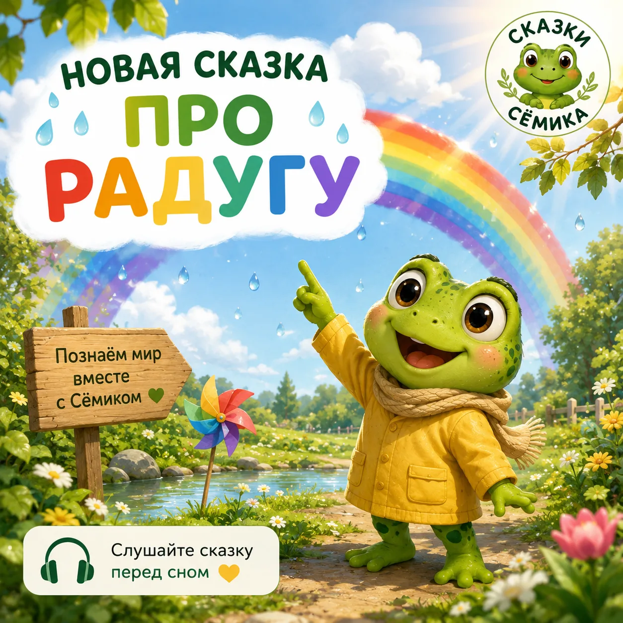 🐸 А вы знаете, почему радуга появляется не после каждого дождя? 🌈