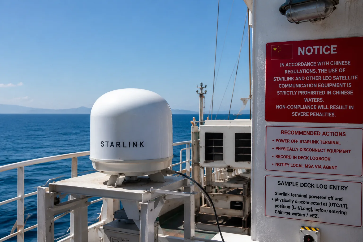 Китай усилил контроль за Starlink на иностранных судах  Китайские морские власти начали жёстче реаги