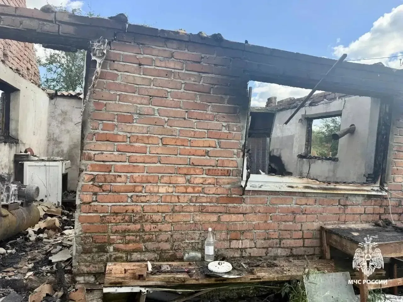 75-летний ставрополец попал в больницу после пожара в Шаумянском