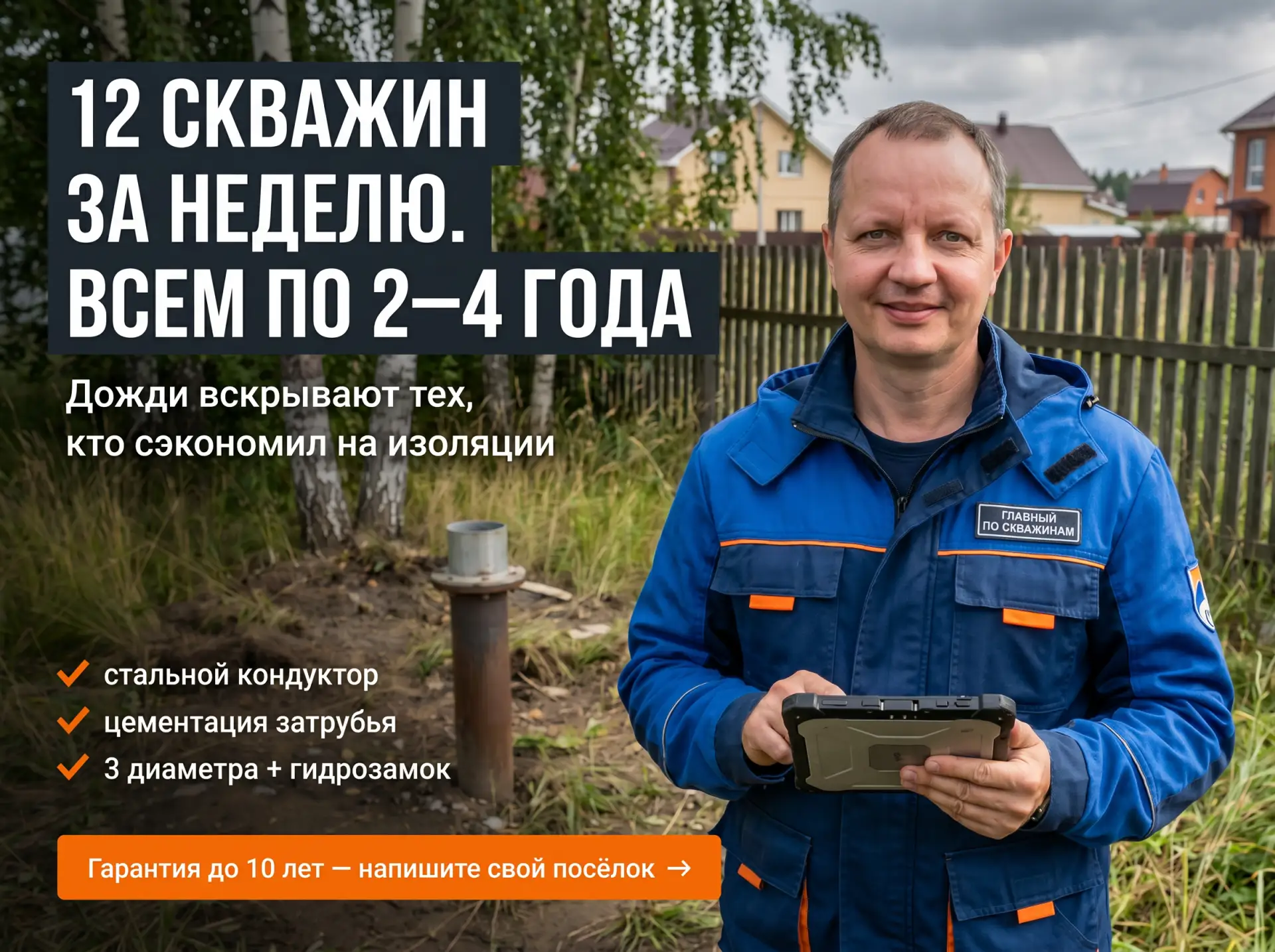 Почему 30% скважин выходят из строя в первые 3 года

На прошлой неделе восстановили работу 12 скважи