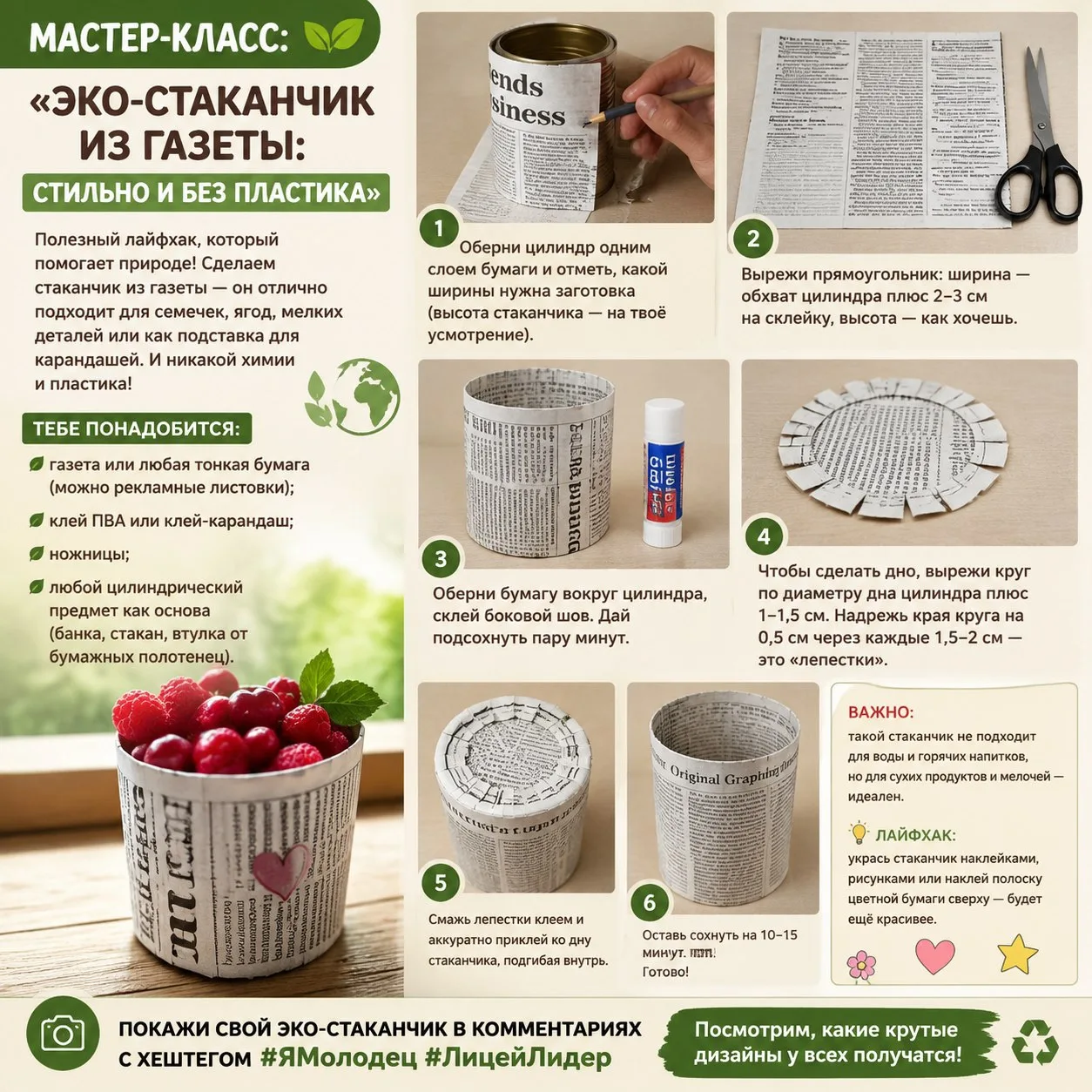 #ЛицейЛидер #ЛетоСПользой #ЯМолодец #МастерКласс