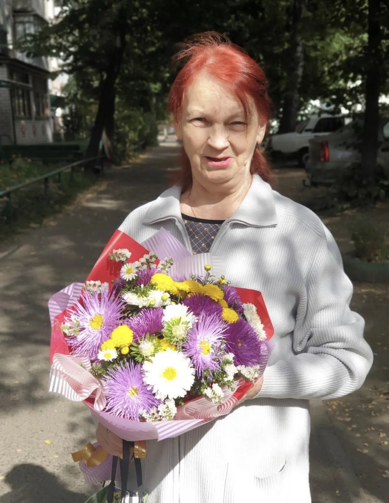 Подарили её любимые астры 🙏