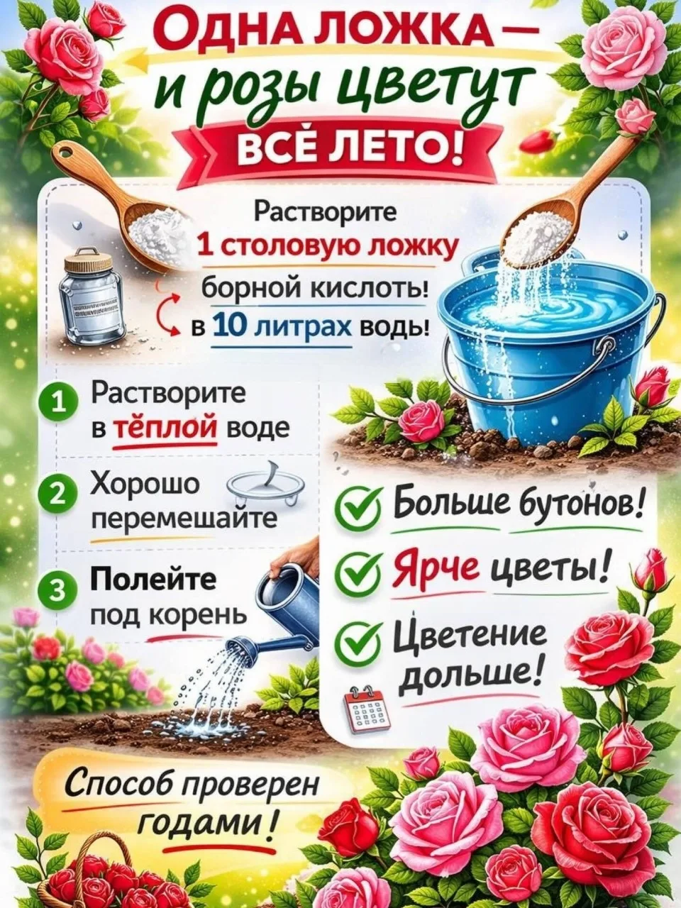 Соседка по даче подсказала один простой секрет для роз…