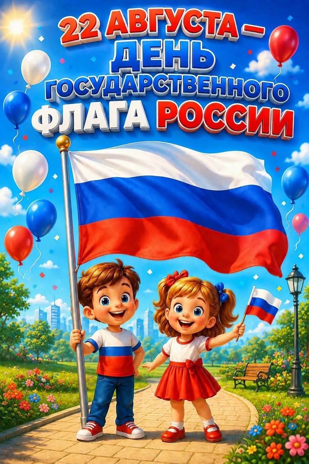 22 августа, вся наша страна отмечает важный праздник — День Государственного флага Росс...