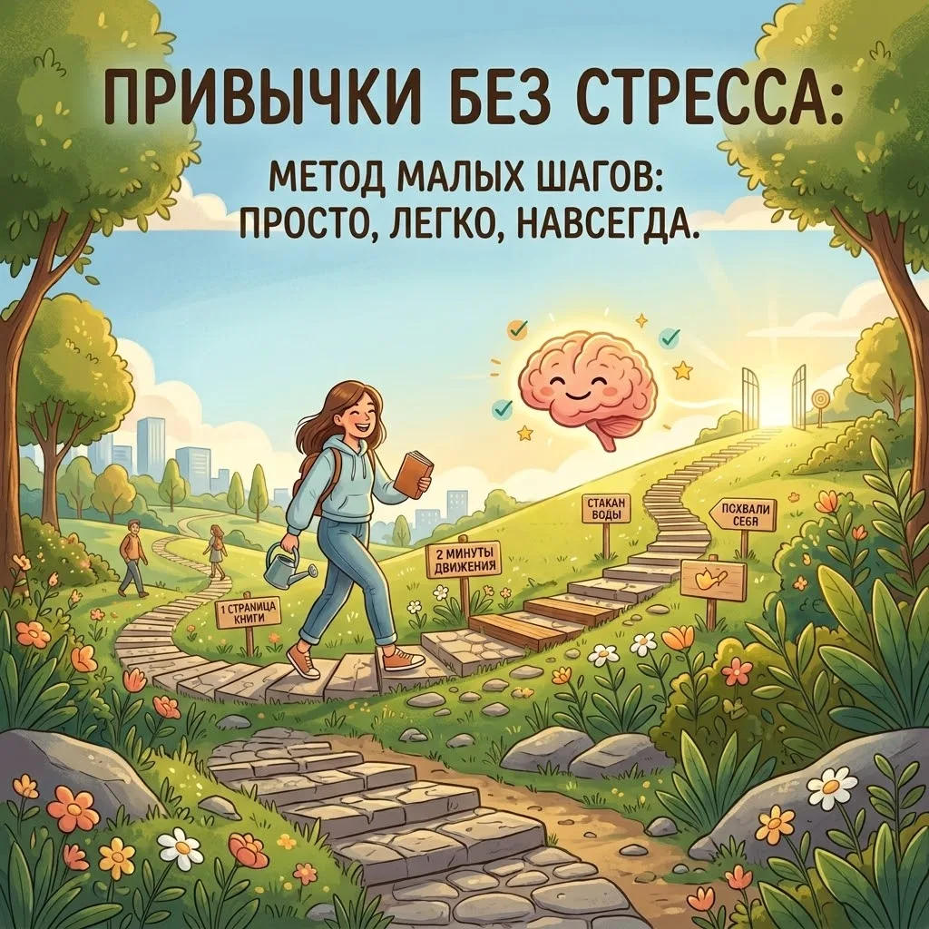 Полезные привычки без насилия над собой: психология малых шагов и работа нейропластично...