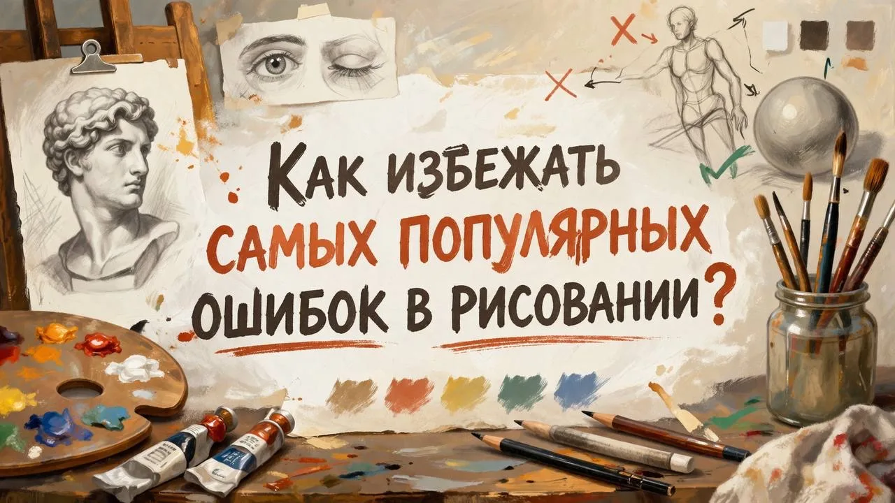 Как избежать самых популярных ошибок в рисовании? Пошаговый план ✅  Давайте разберём с какими трудно