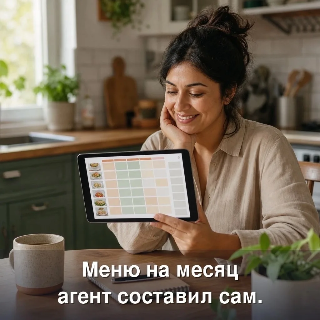 Меню на месяц агент составил сам.