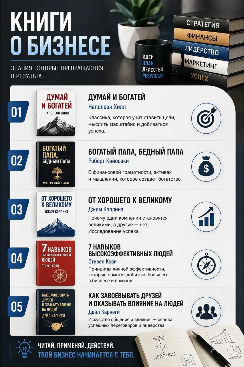 5 книг, которые прокачают бизнес-мышление