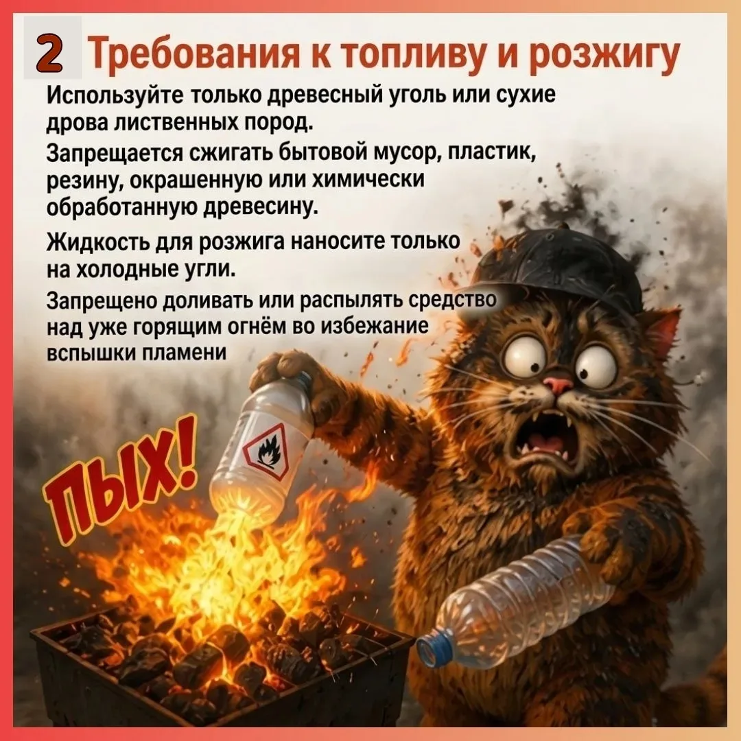 Уважаемые родители!  🍢  Отдых на природе с шашлыками — это приятно и весело, но важно помнить о безо