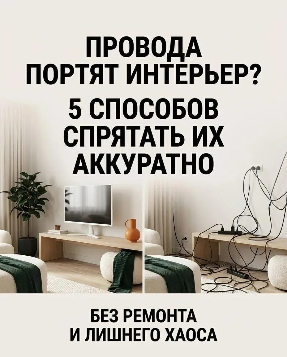 5 способов спрятать провода аккуратно