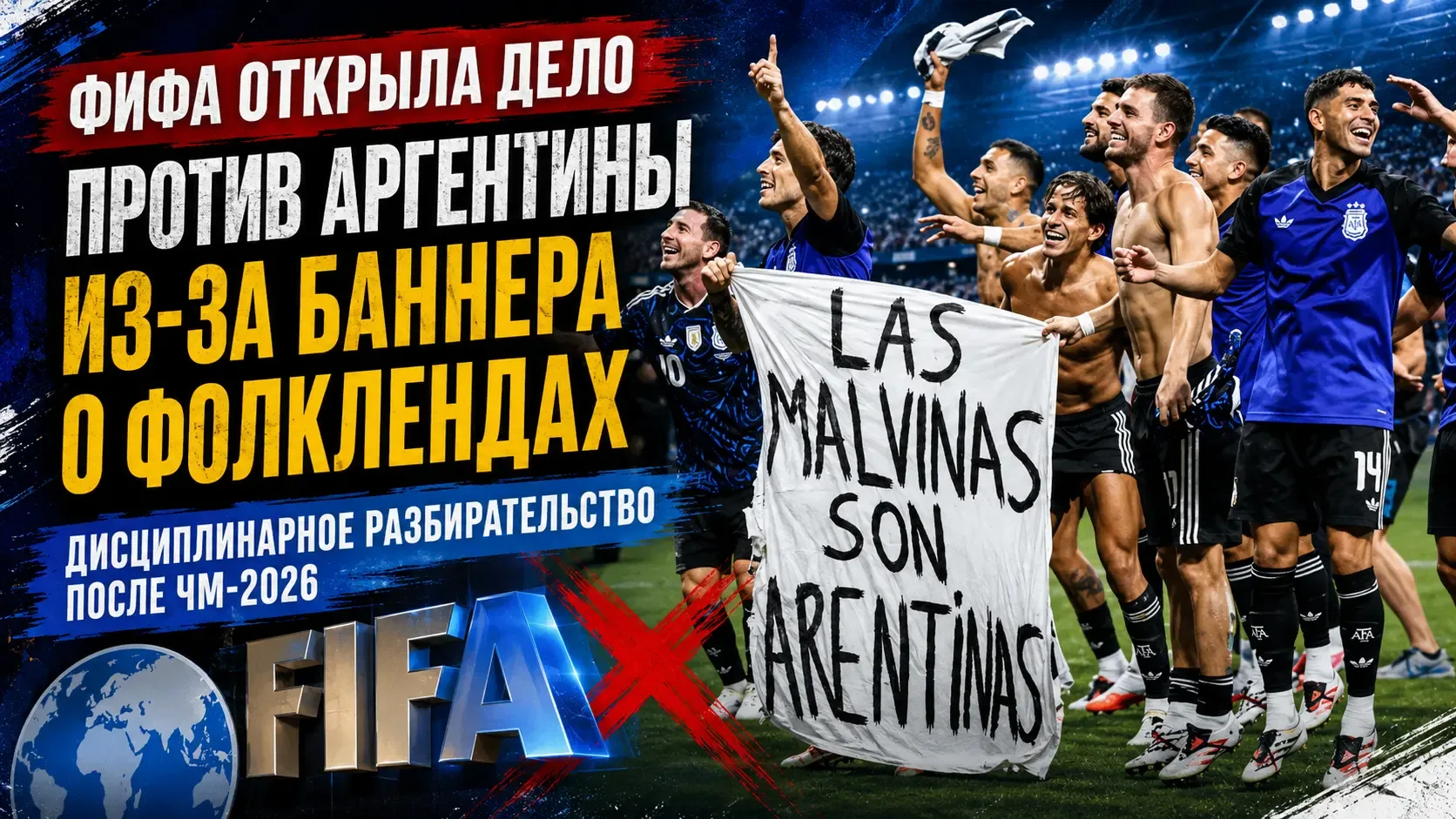 ФИФА открыла дело против Аргентины из-за баннера о Фолклендских островах на ЧМ-2026