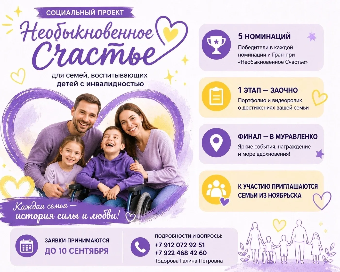 В Муравленко стартовал социально значимый проект «Необыкновенное Счастье» для семей, во...