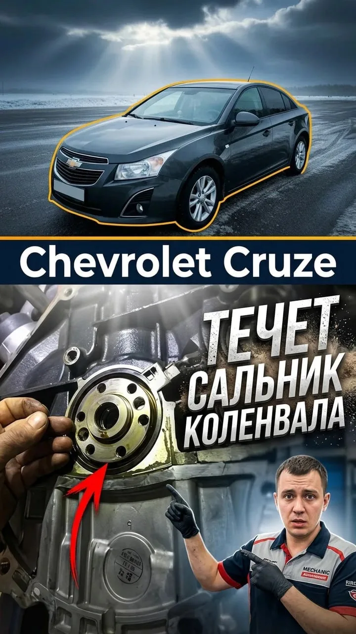 Течет сальник коленвала -Chevrolet Cruze