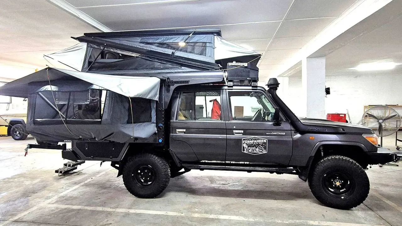 Toyota Land Cruiser превратили в полноценный дом на колёсах — с душем, кухней и спальней.

Австралий