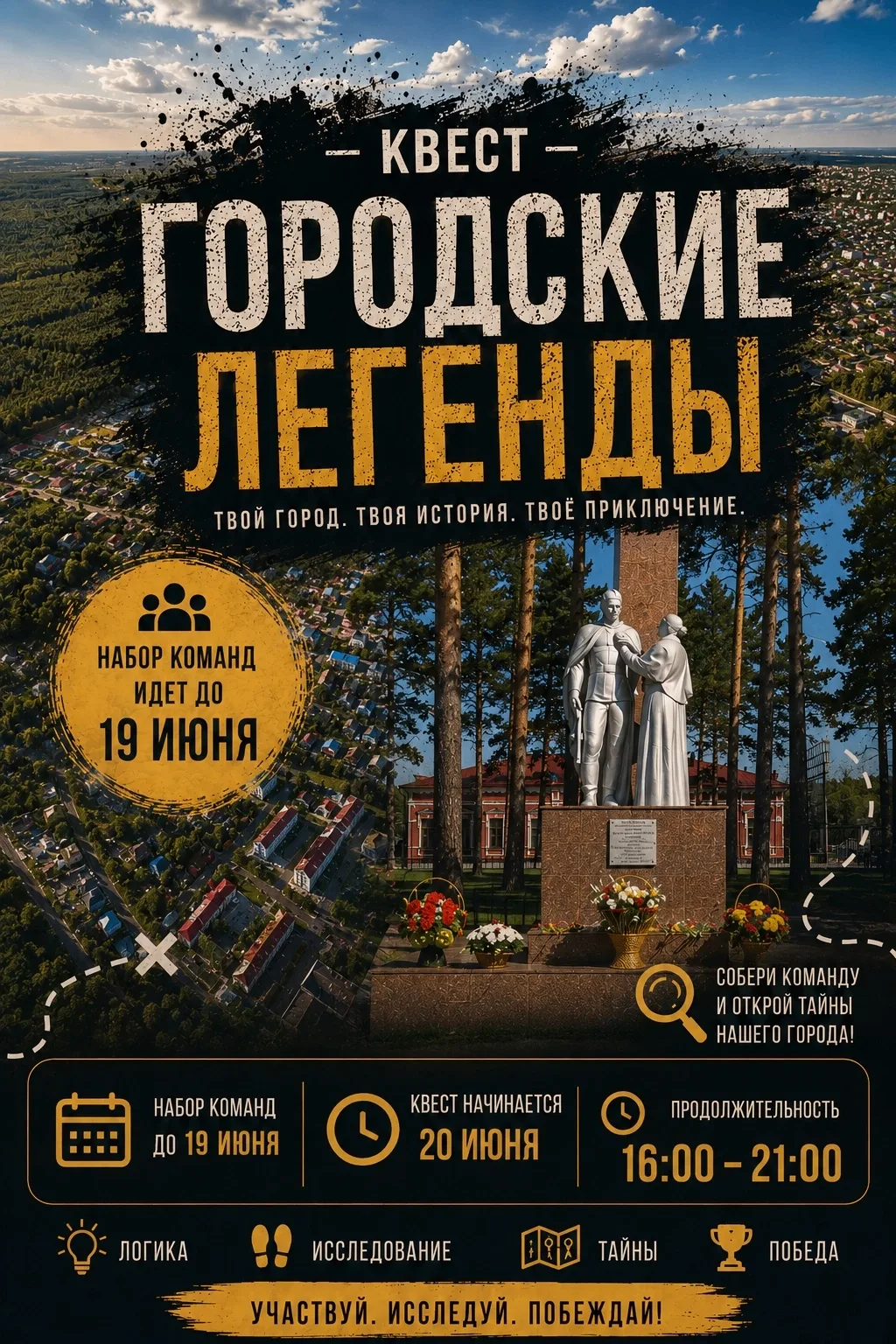 « ЗАПУСКАЕМ КВЕСТ «ГОРОДСКИЕ ЛЕГЕНДЫ» 🔥Слышите шёпот старых улиц? Они зовут испытать удачу!
Молодеж