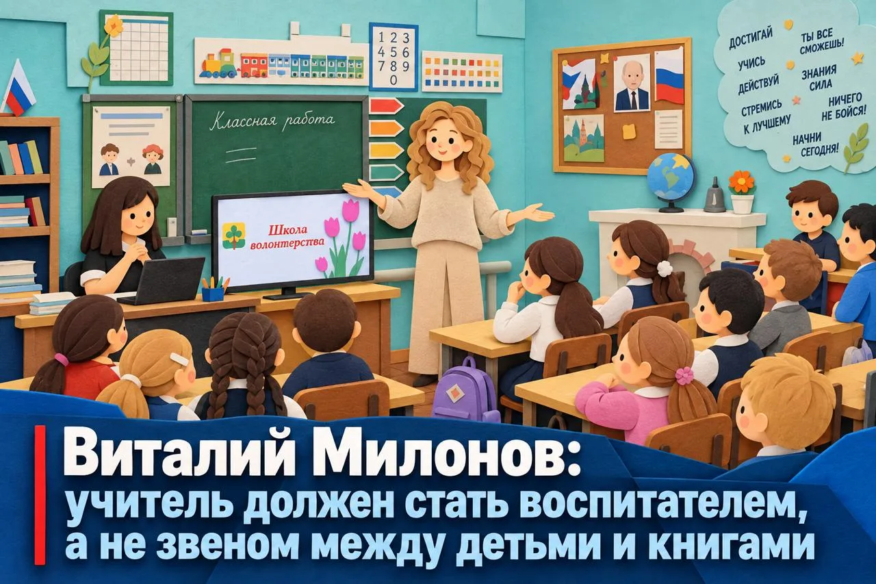 Виталий Милонов: учитель должен стать воспитателем, а не звеном между детьми и книгами