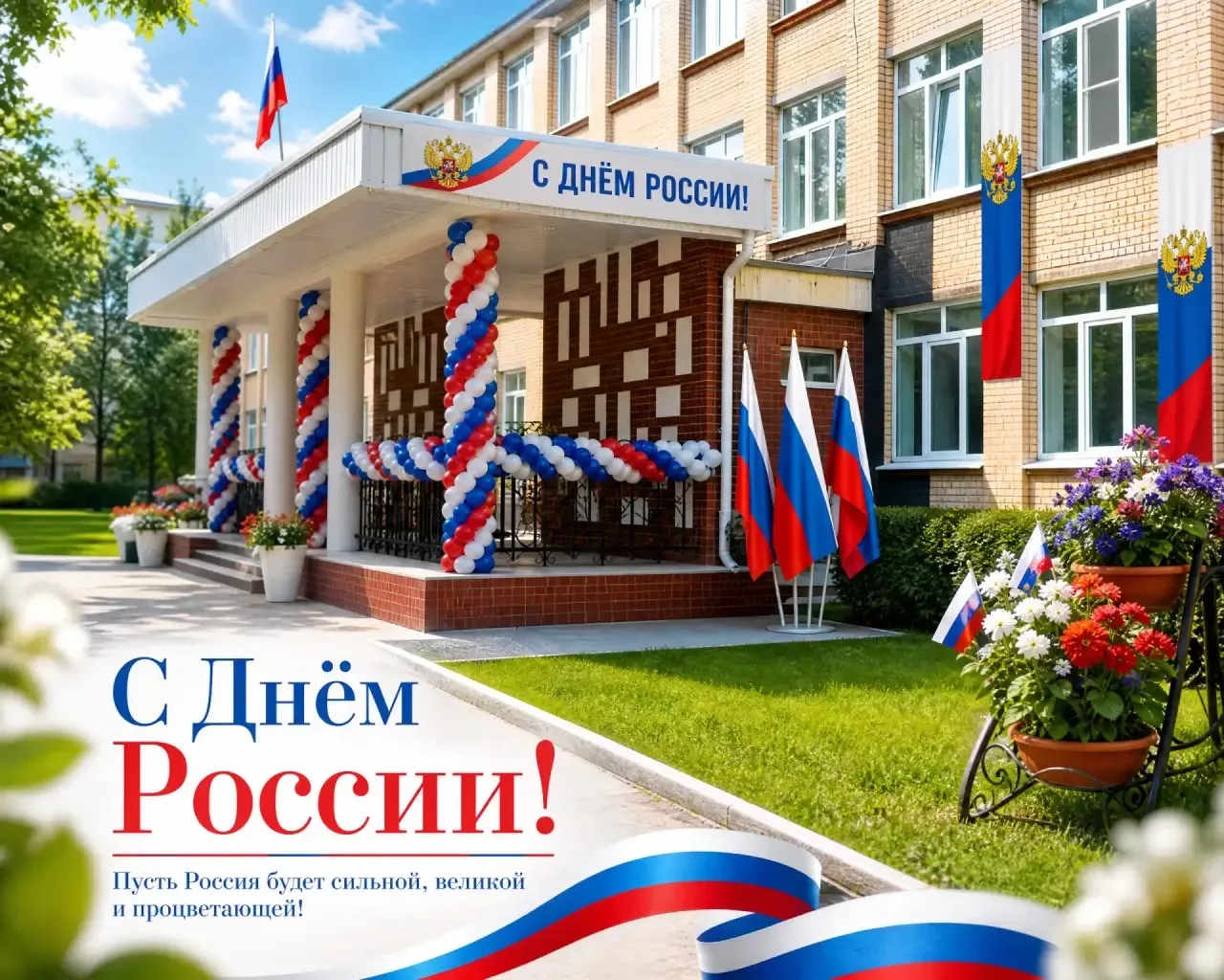 С Днем России от всей нашей школьной семьи! Желаем мирного неба над головой, новых побед в учёбе и с