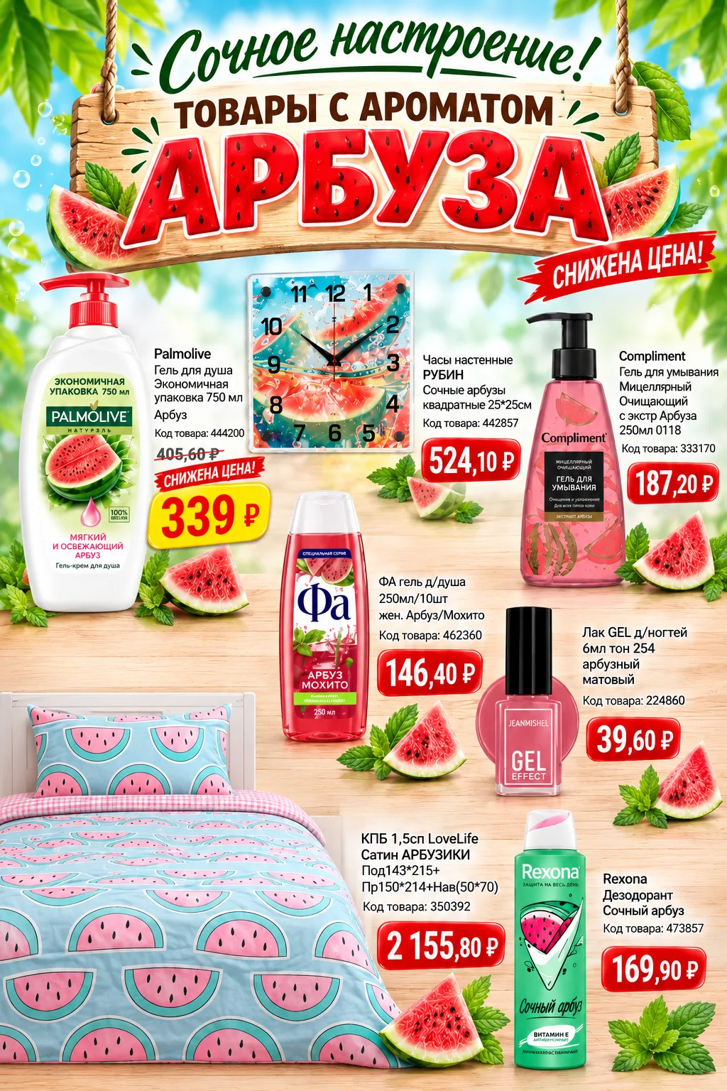 🍉 СОЧНЫЕ НАСТРОЕНИЕ — лето в каждом предмете! 🍉