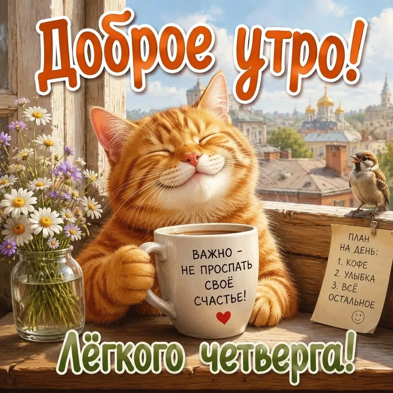 Доброе утро.
Легкого четверга.
