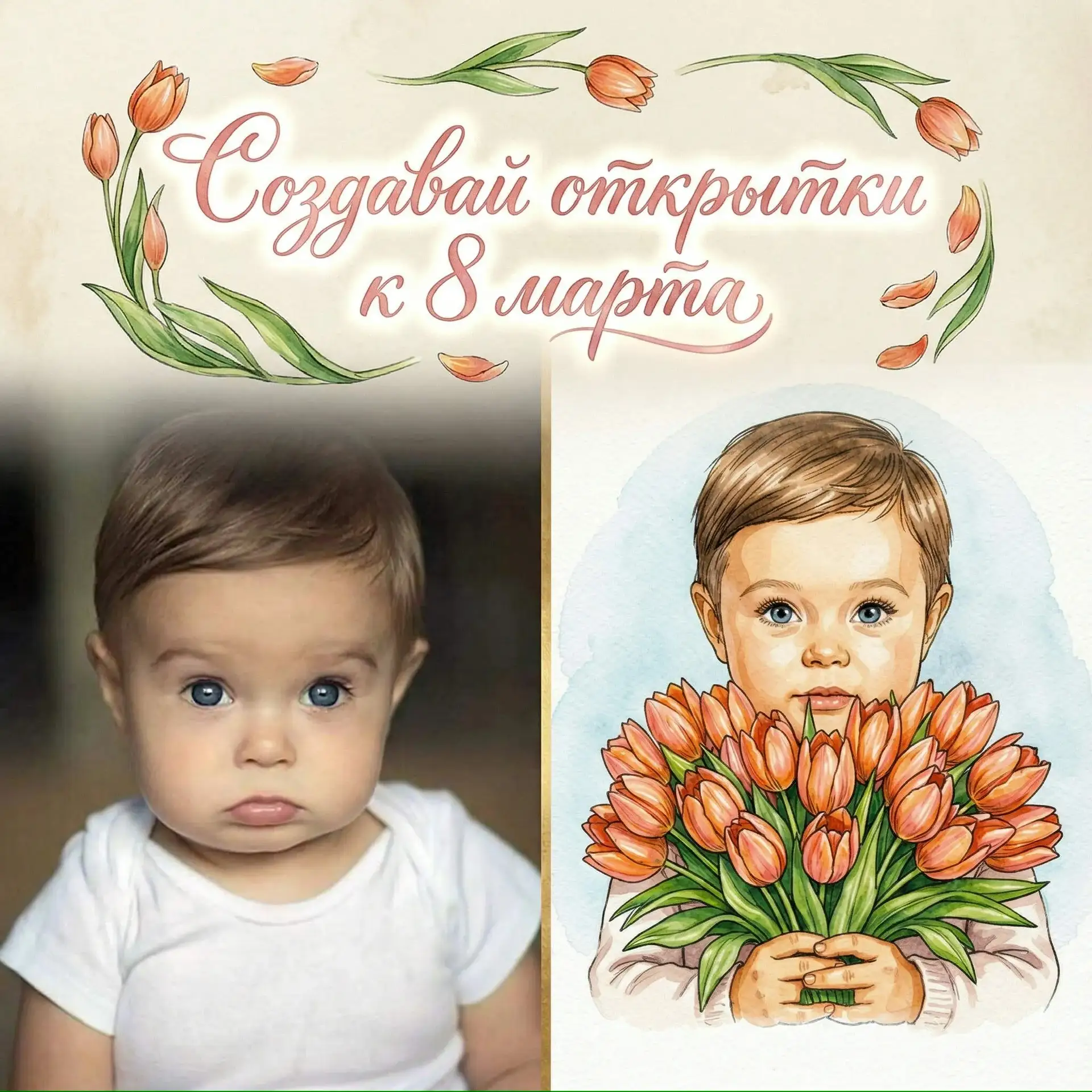 Открытки на 8 Марта - в 2 клика 😍
