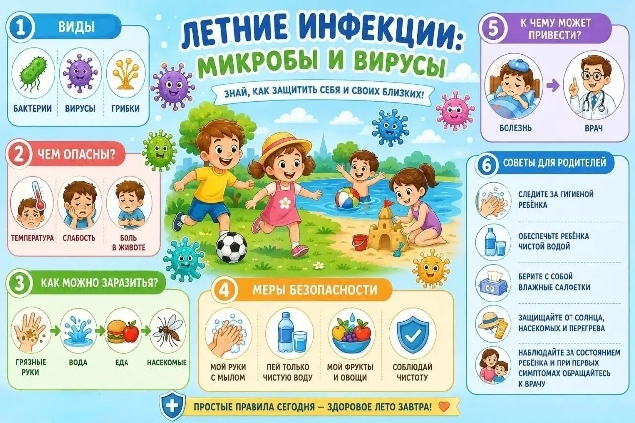 Летние инфекции: микробы и вирусы