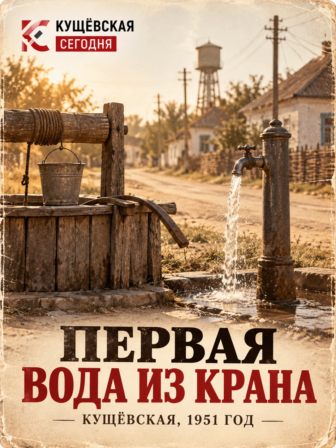 🚰 Как Кущёвская переходила от колодцев к первому водопроводу