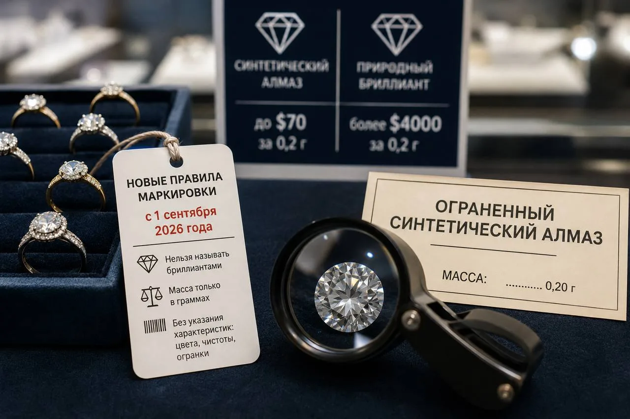 Ювелирные сети просят Минфин смягчить новые правила маркировки синтетических бриллиантов

Крупные уч