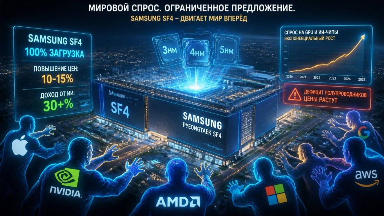 ✅ Samsung подняла цены на чипы на 15% — ИИ-инфраструктура дорожает