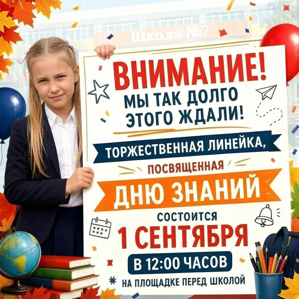 🍁О проведении торжественной ЛИНЕЙКИ, посвящённой Дню знаний