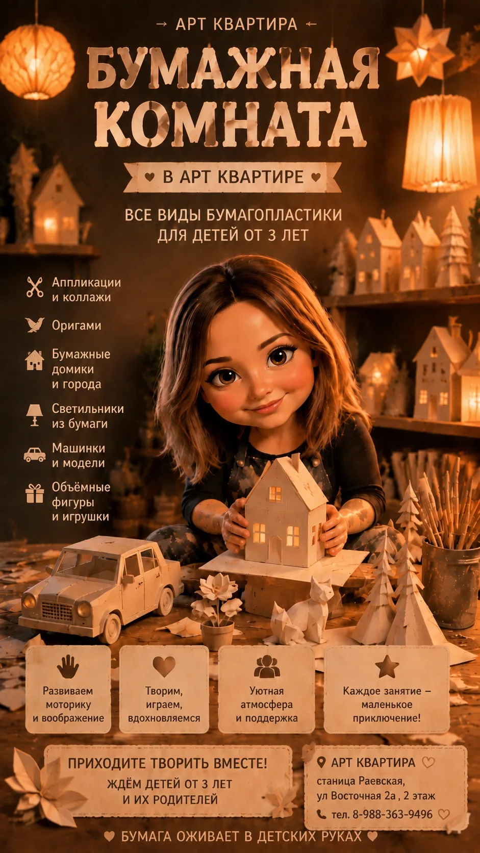 БУМАЖНАЯ КОМНАТА В АРТ-КВАРТИРЕ