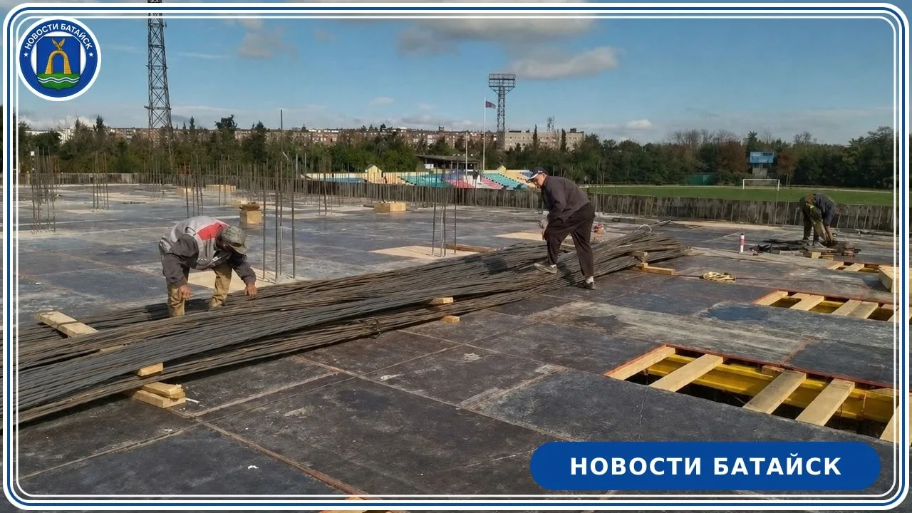 В Батайске строят школу на 1 340 мест (готовность 73%)