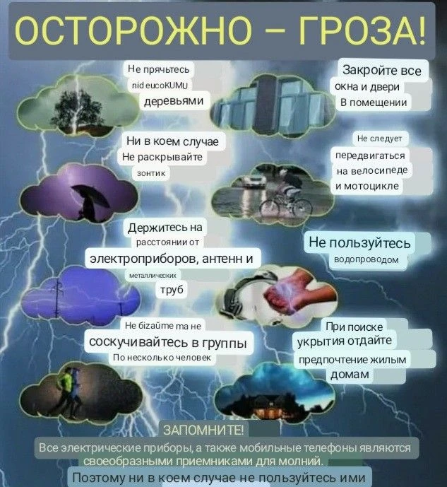 ⚡️Гроза в Хакасии? Действуем чётко!