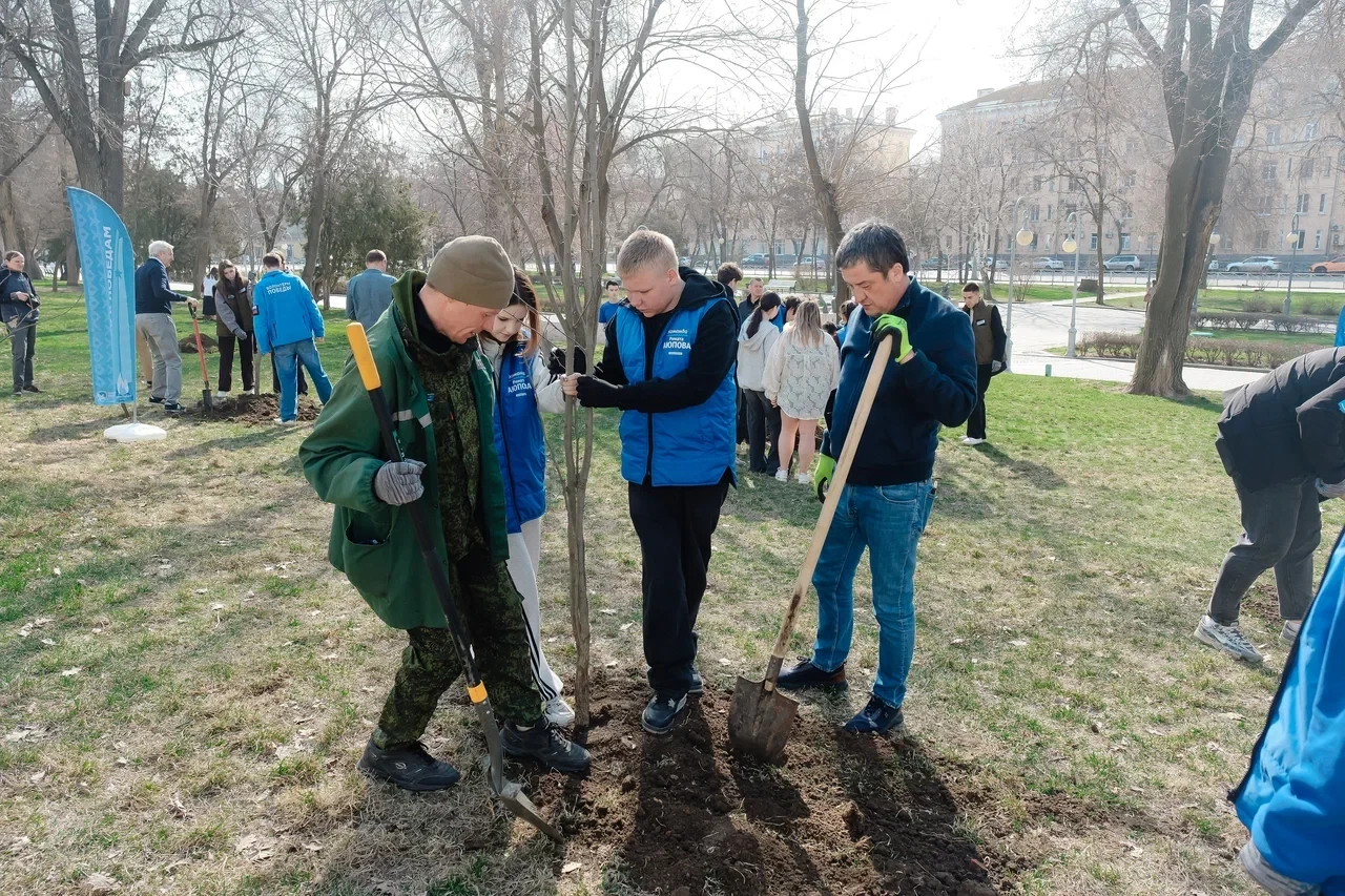 🌳 В Астраханской области Волонтёры Победы провели высадку «Сада памяти»  В этом году международная а