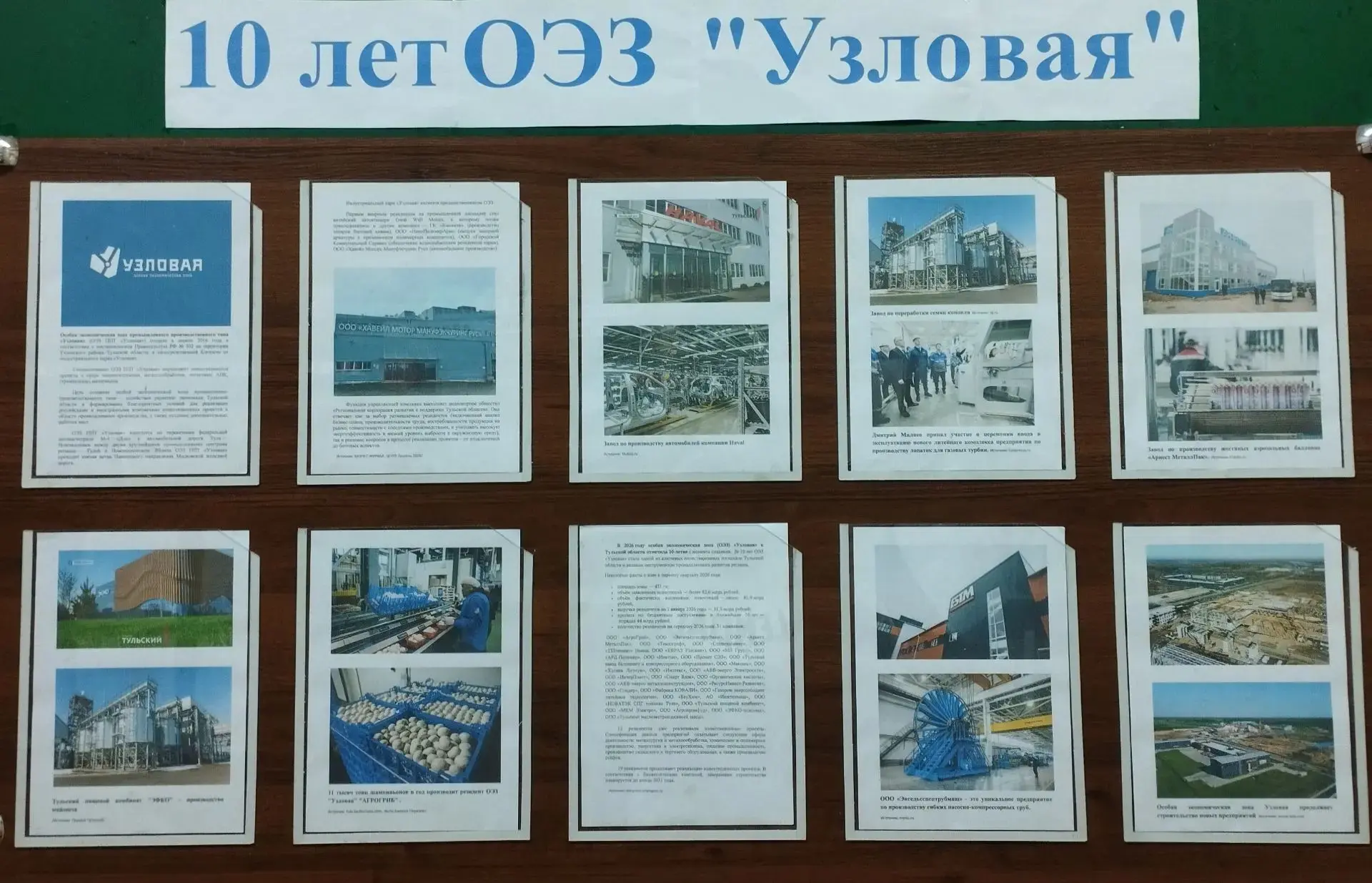 В архиве  оформлена выставка «10 лет ОЭЗ «Узловая», посвященная промышленному развитию ...