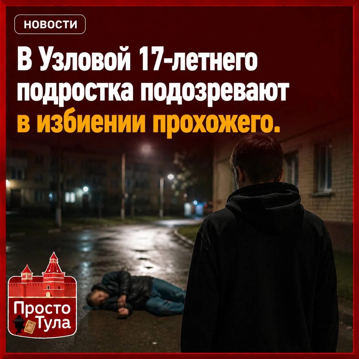 В Узловой 17-летнего подростка подозревают в избиении прохожего.