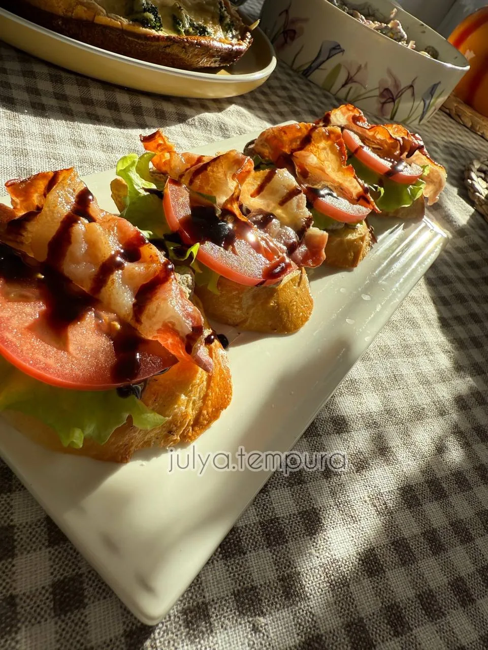 🍴БРУСКЕТТЫ ЯИЧНО- ГРИБНЫЕ С БЕКОНОМ